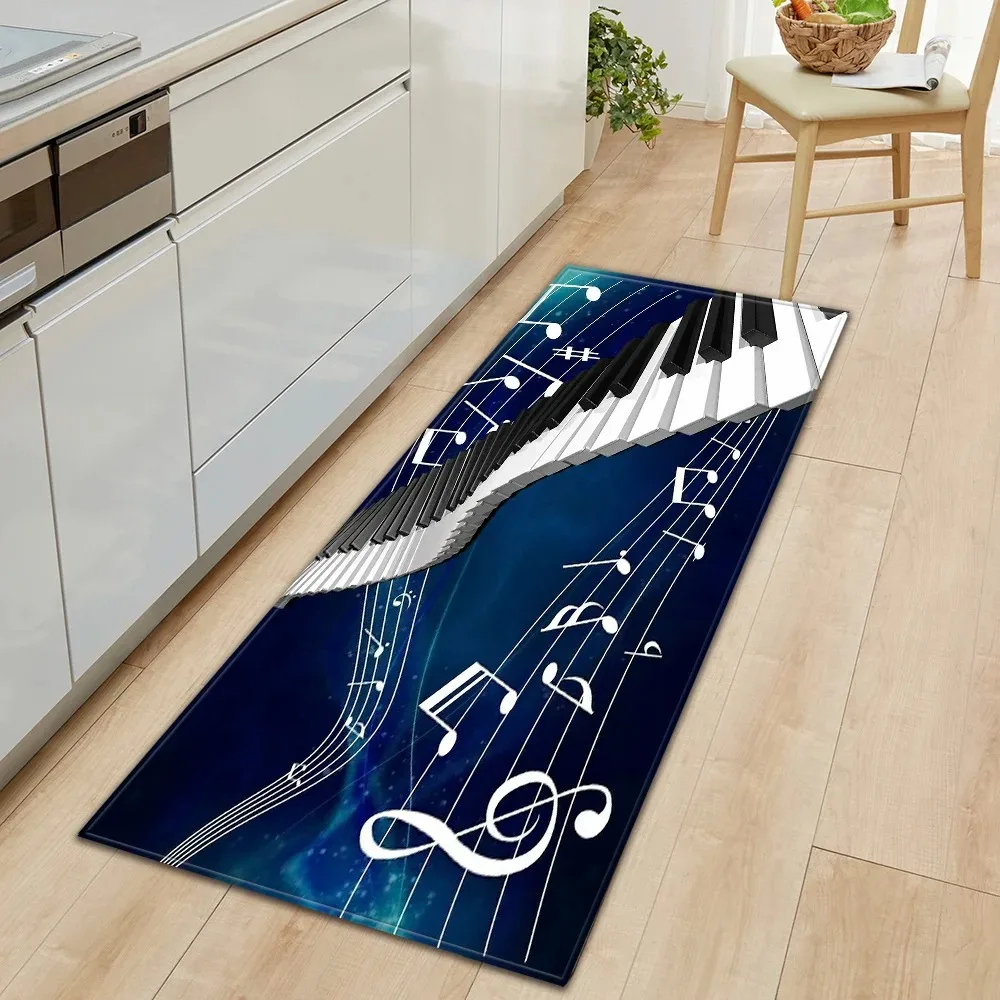 Piano Keys Pattern Home Kitchen Floor Mat Door Front Decoration Floor Mat