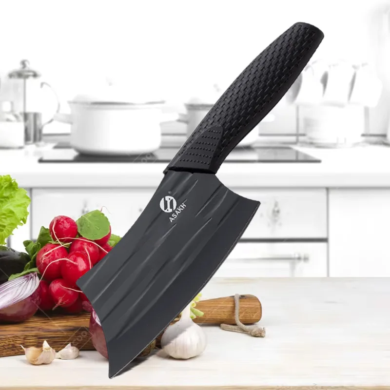 WXCOO Professionelles Japanisches Messer Edelstahl Küchenmesser Ergonomischer Holzgriff Obstschneidemesser für Tägliches Kochen