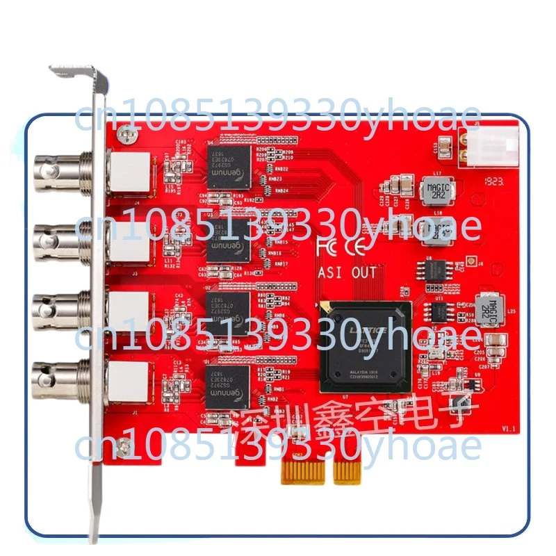 TV Receiving Card DVB Digital Computer Nic TS Input PCIe Card Four-Way Studio Transfer Card