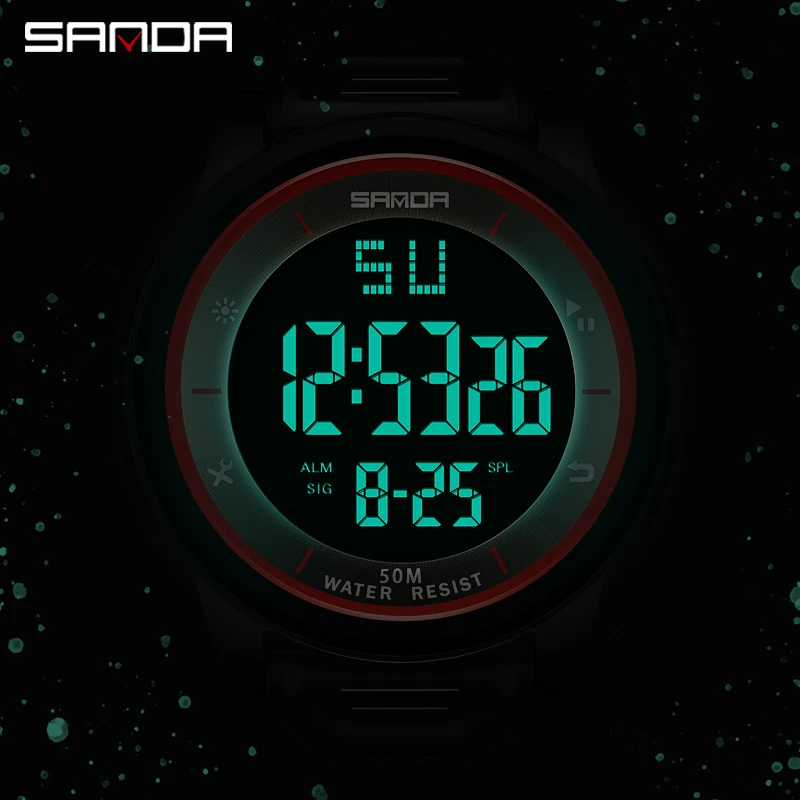 Fashion SANDA Brand Sport Men\'s Watches Multifunction Waterproof Led Digital Watch Men Wristwatch Clock Male Relogio Masculino