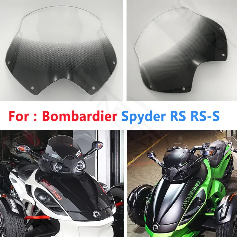 

For Bombardier CAN-AM Spyder RS RS-S Motorcycle Windshield Windscreen Wind Deflectors Gray