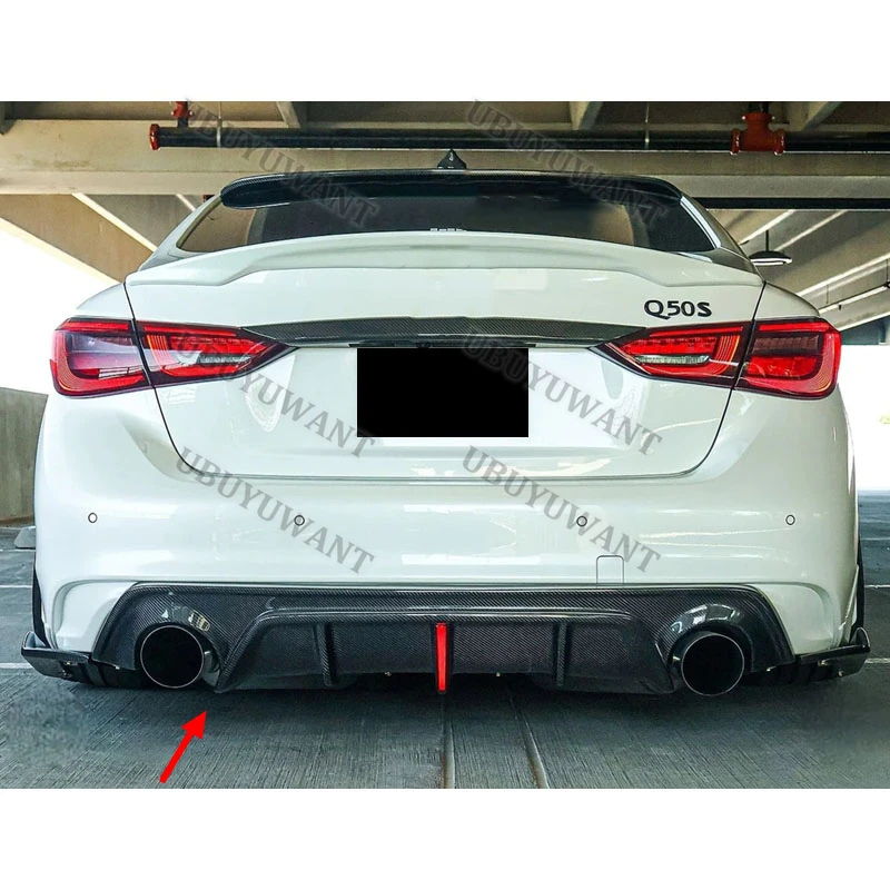 Für Infiniti Q50 Q50L 2018 2019+ Heckdiffusor Stoßstangenlippe Spoiler Upgrade Nachrüstung Splitter