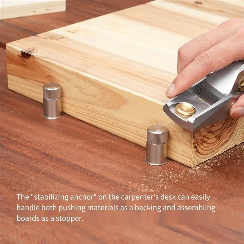 RMWIN-2PC Woodworking Table Hole Positioning Pin Table Card Table Hole Table Quick Locking Backing Block Fit Dog Holes