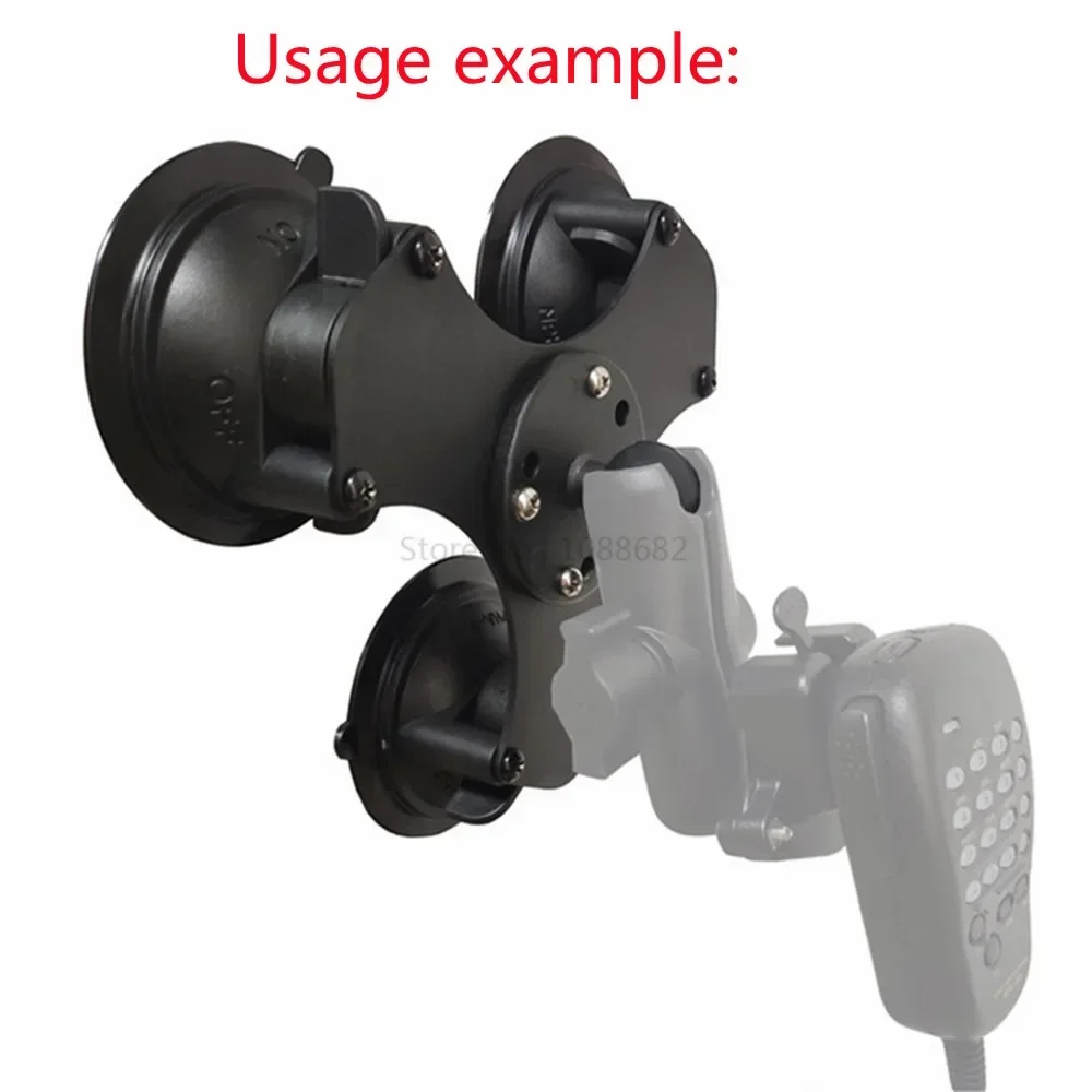 1 inch Ballhead Base to Car Window Twist Lock Double Suction Cup Base Rubber Ball for Gopro Camera for Photography