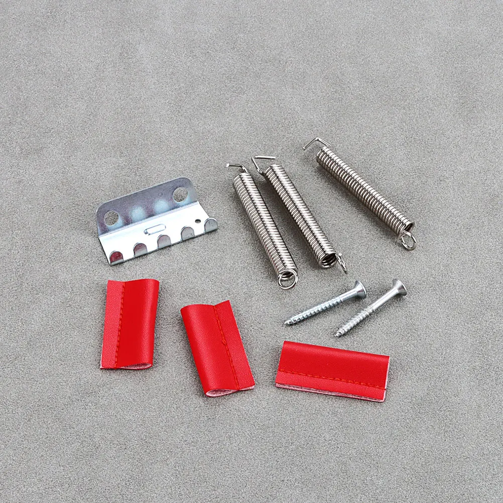 

Red ST Spring Pull Plate Guitar Bridge Accessories Set GAQ126 Durable Metal Electric Guitar Parts Tremolo Springs Replacement