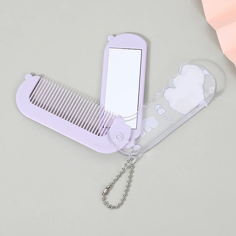 1pc Mini Baby Girls Hair Brush Cute Cartoon Bear Hair Comb Small Portable Kids Girl Hair Brush Hair Accessories