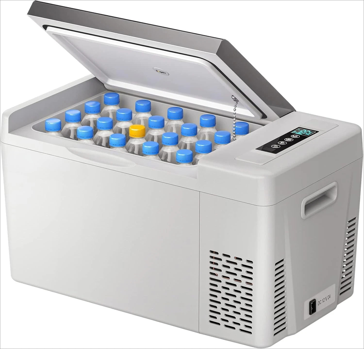 

12 Volt Refrigerator Car Fridge 23 Quart Portable Freezer Compressor Cooler 12/24V DC 110~240 Volt AC for Truck Van RV Camper