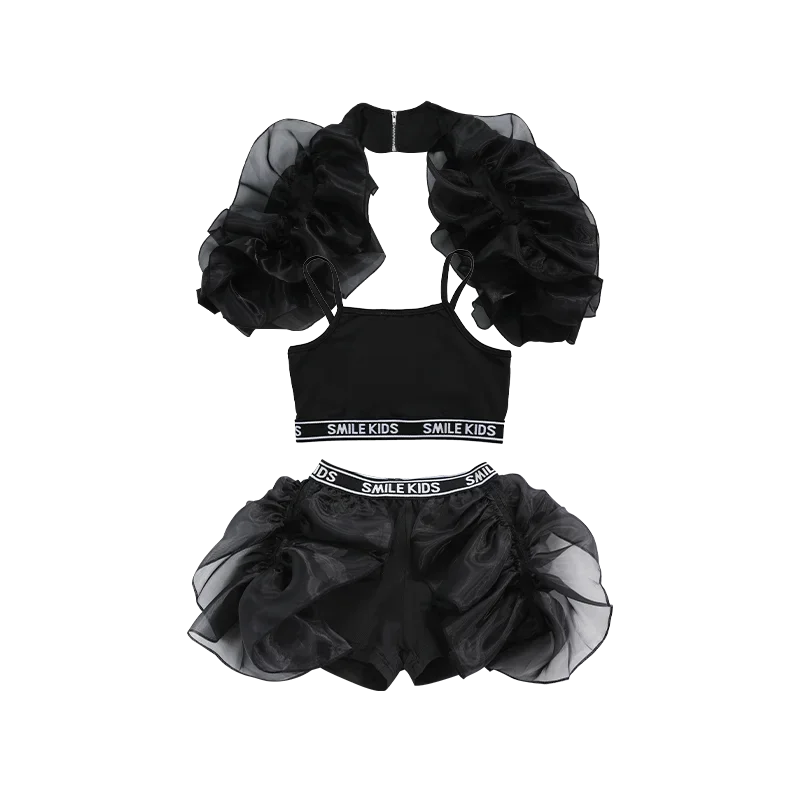 Moda dziecięca taniec uliczny dzieci dziewczyny taniec jazzowy zestaw odzież do tańca dominujących modnych kostiumów pokazowych na wybiegu