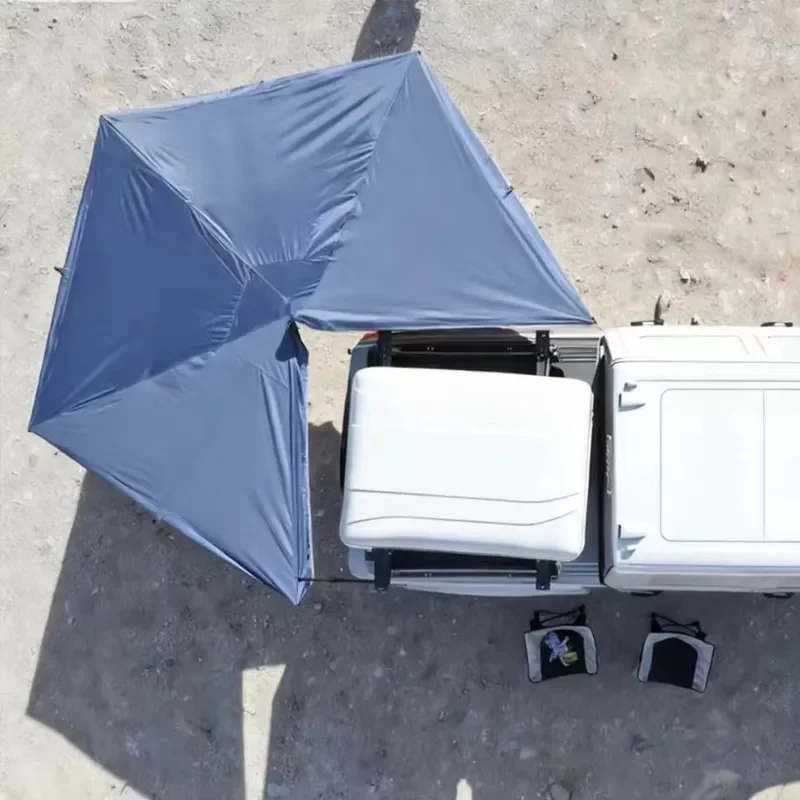 Four-Season Waterproof Double-Layer Nylon Shelters Camping Car Roof Side Awning Retractable with Mesh
