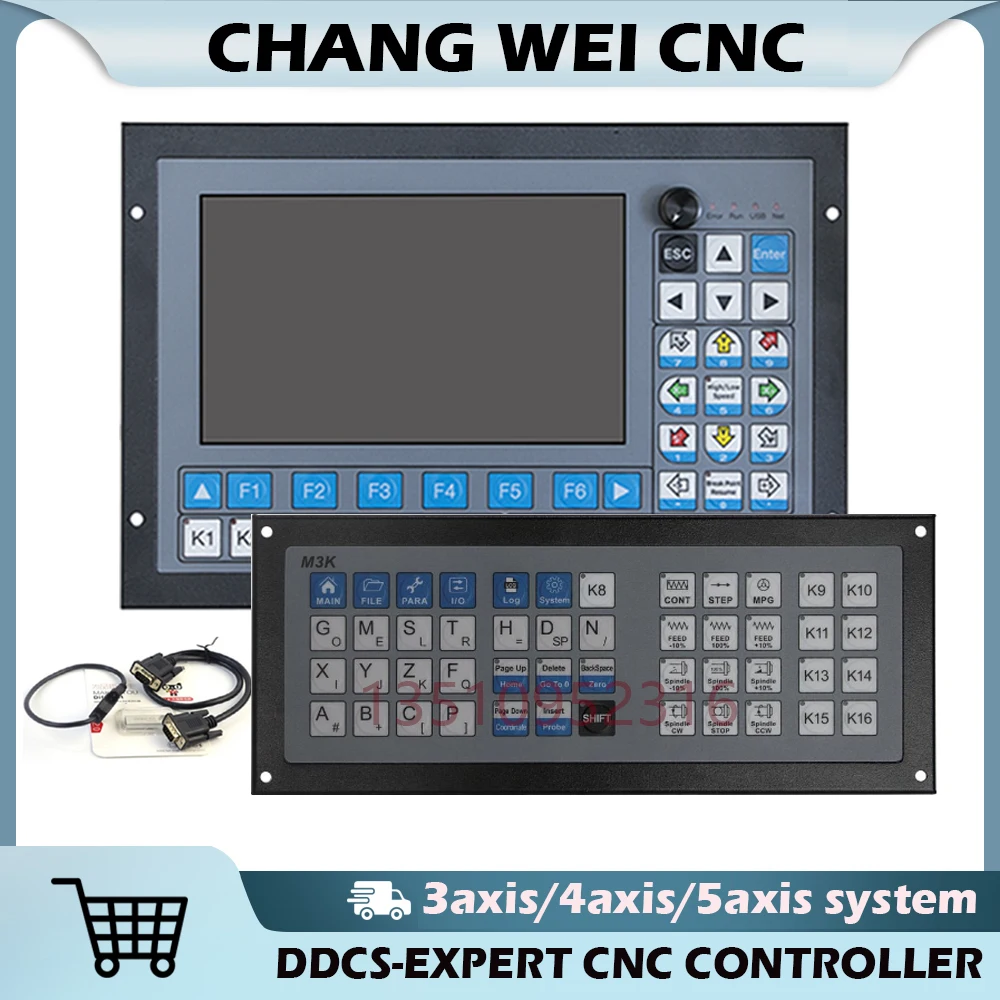 Newly Upgraded Ddcs-expert 3/4/5 Axis Offline Controller G Code 1mkhz+keyboard Support Closed-loop Step Atc To Replace Ddcsv3.1