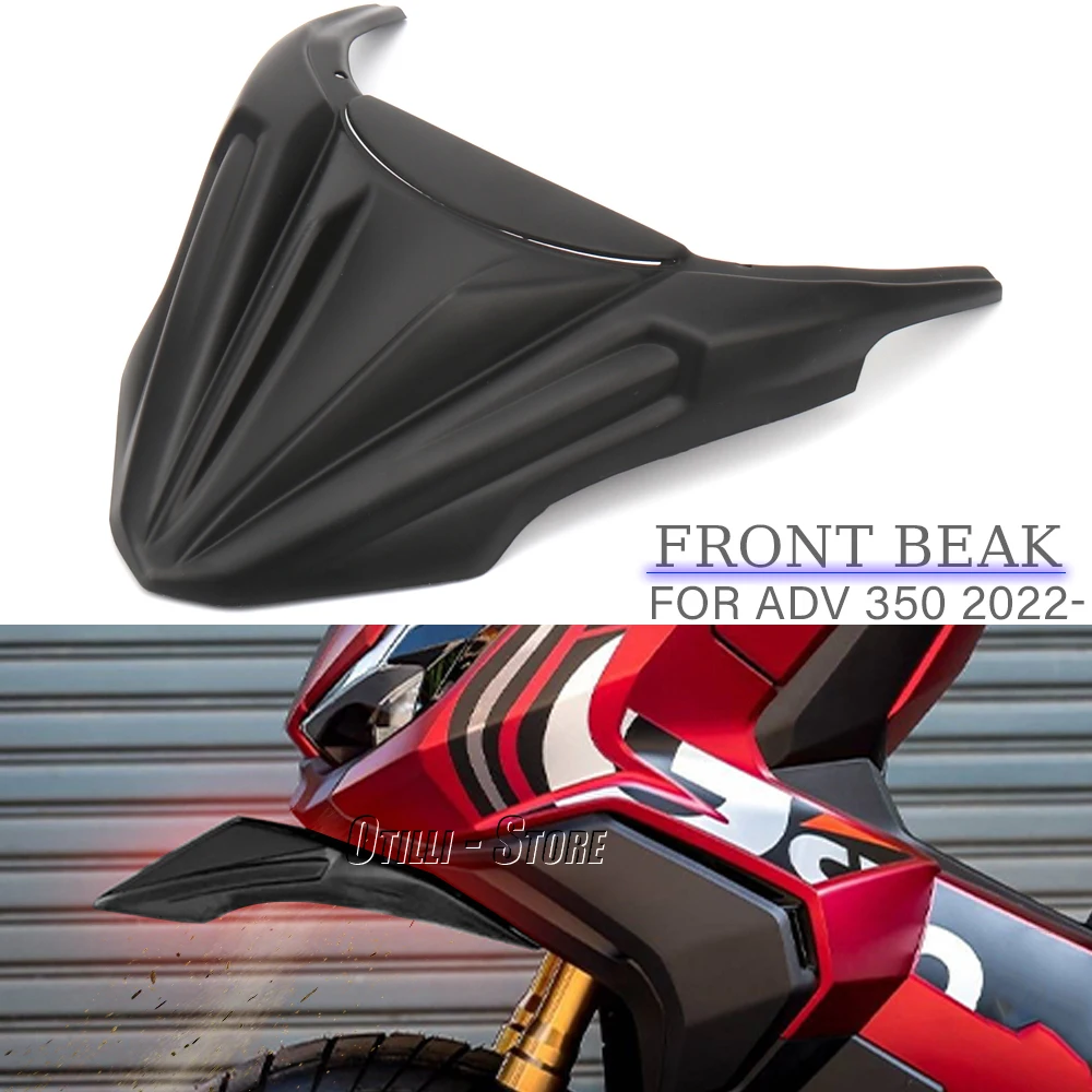 

For HONDA ADV350 Adv350 2022 2023 NEW Motorcycle Black Front Beak Extend Wheel Fender Nose Extension Cover