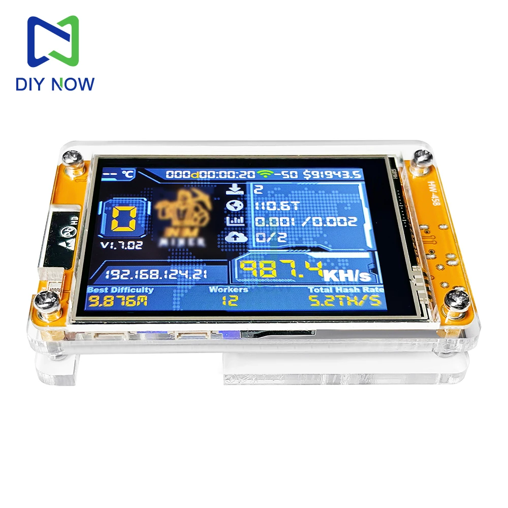 ESP32 2.8-inch OLED touchscreen development board ESP32-2432S028 development board for 1000KH/s hash rate operation Type- C