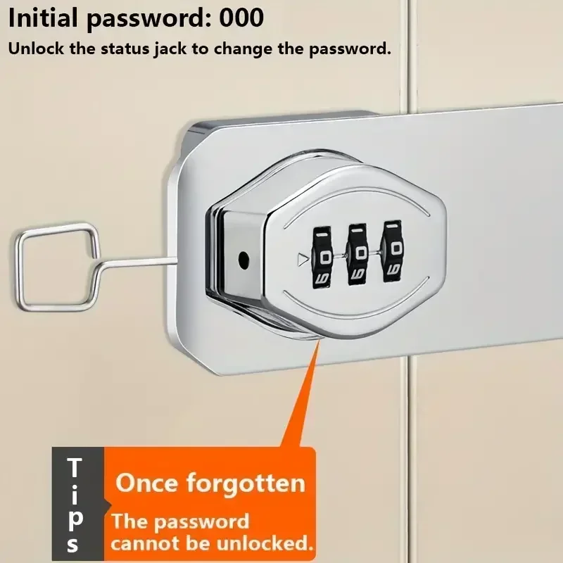 3-stellige Haushaltssicherheitsschrank-Passwortschlösser, schlüssellose Schubladenkombination, codierte Tür, Schrank, Heim-Hardware, Zinklegierung – Detail 3
