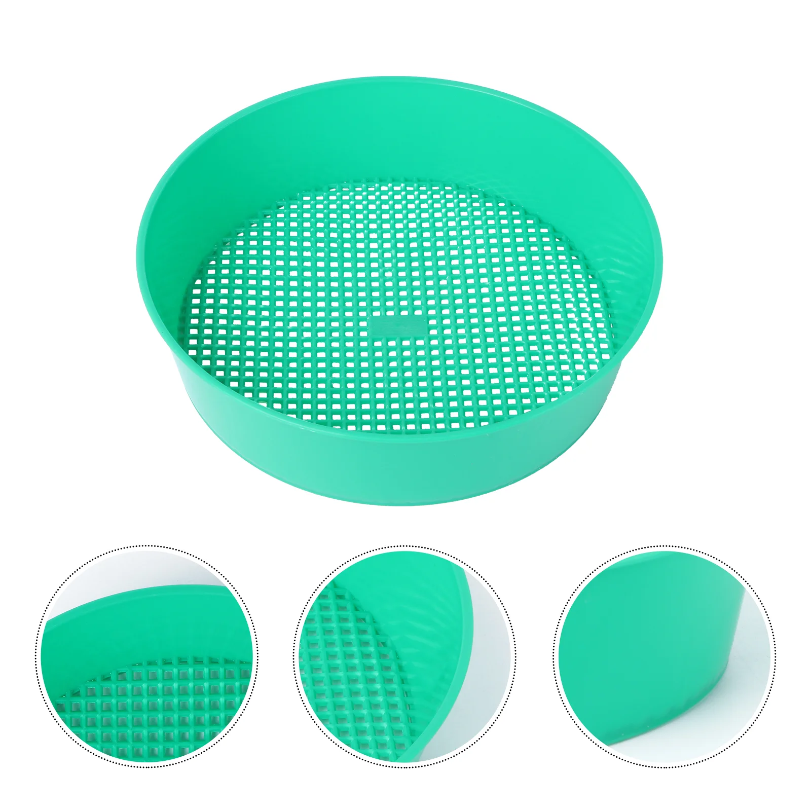 

1 PCS Garden Sieve Plastic Mesh Compost Soil Stone Riddle Mini Gardening Tool Lightweight Easy Handle Tool Perfect for Balcony