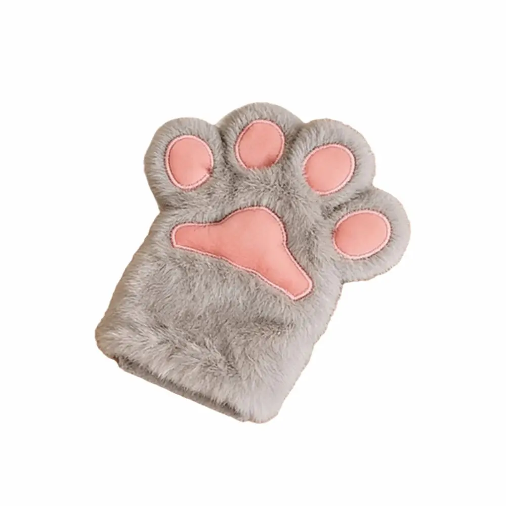 

Теплые перчатки из толстого вельвета с дизайном «Медвежья лапа», пушистые, с мультяшным принтом «Кот», с защитой от потери, утолщенные, детские перчатки