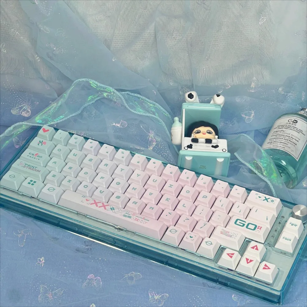 مجموعة مطبوعة Keycap 120 مفتاحًا، مجموعة الارتفاع الأصلي PBT DYE-Sub لـ 60/64/65/68/87/9810 4 لوحات المفاتيح الميكانيكية