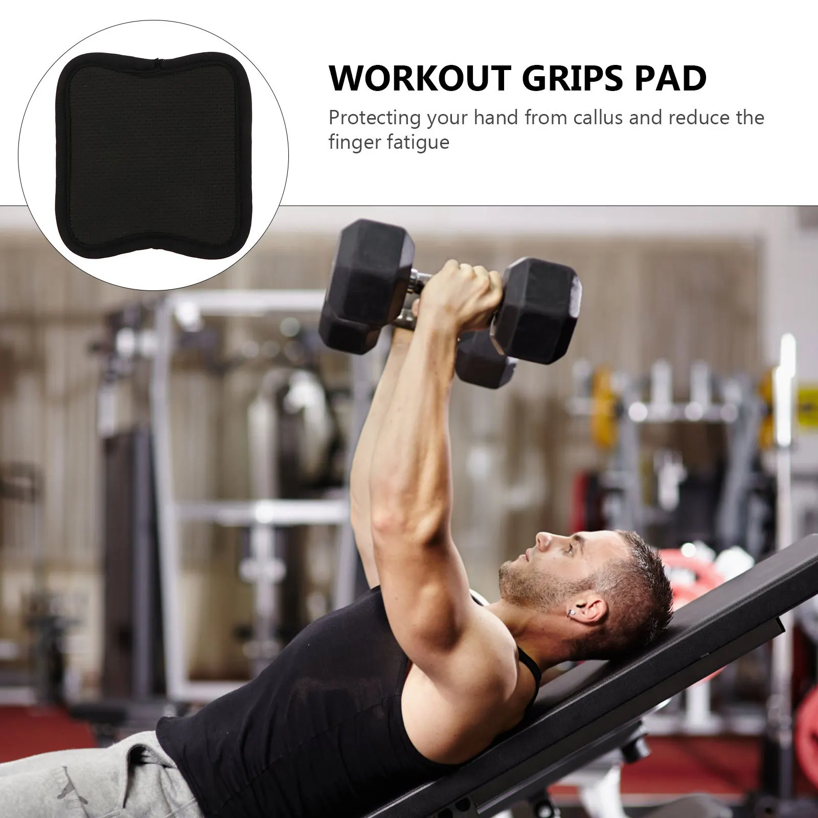 

1 Pair Premium Polyester Seamless Workout Hand Pad Sweat-Absorbing Gym Grip Protection For Weight Lifting Cross Fit Training