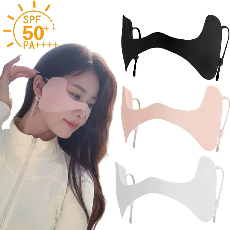 

Ice Silk Butterfly Face Mask Cooling UV Sun Balaclava with Eye Protection Breathable Lightweight for Hiking Running