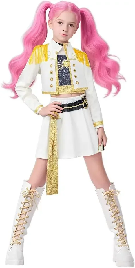 2025 أزياء الهالوين Kpop chasseurs de Démons رومي زوي ميرا كوسبلاي للأطفال الرضع ملء أزياء مجموعة الصيد المعبود لعب الأدوار