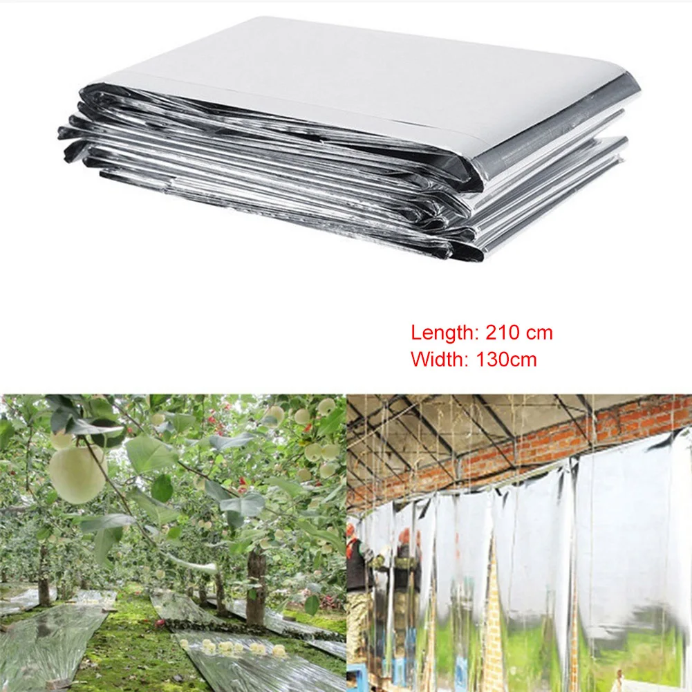 10/1 Stück Silberne Hochreflektierende Mylar-Folie 210x120cm für Growzelt, Garten, Gewächshaus, Landwirtschaft zur Steigerung des Pflanzenwachstums