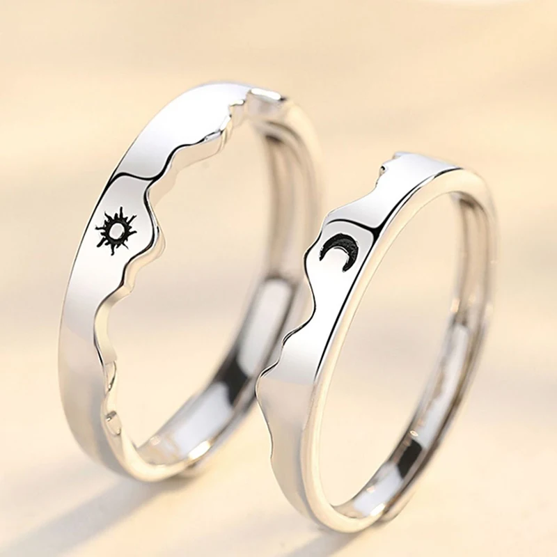 Кольцо-для-пар-с-серебряным-покрытием-Солнце-Луна-открытое-регулируемое-кольцо-для-влюбленных-простое-волнистое-ромб-для-женщин-мужчин-свадебные-украшения-подарок-на-день-Святого-Валентина
