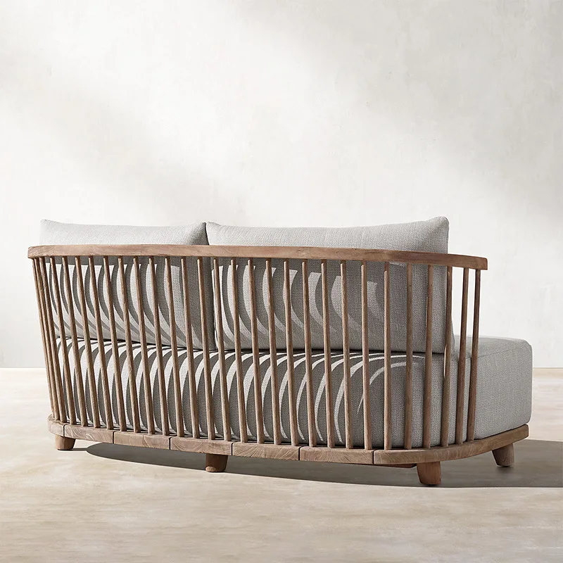 Outdoor, legno massello, divano cortile, giardino, villa, sole impermeabile, ope air, hotel, mobili combinati