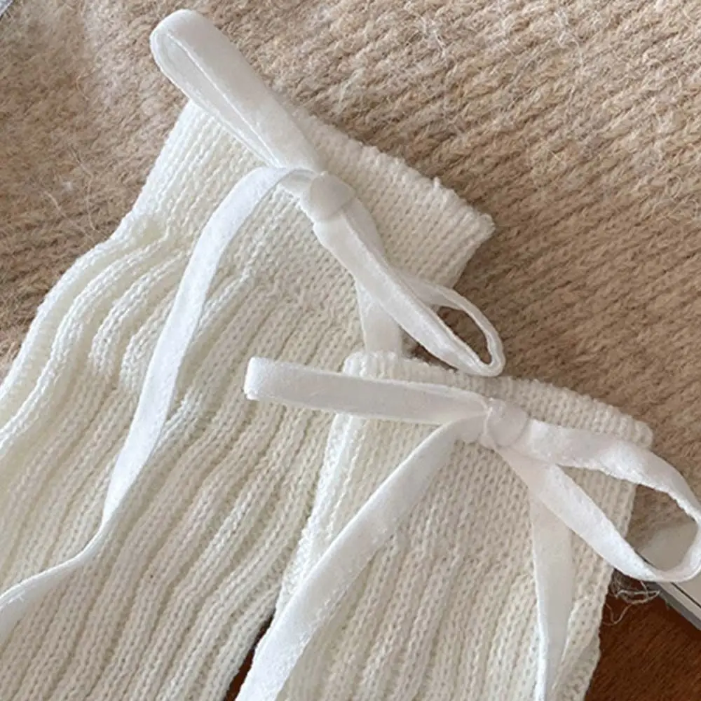 Sweet Korean Style Children's Leg Warmers Balletcore JK Knitted Leg Cover Foot Cover Lolitas Strap Leg Socks Baby