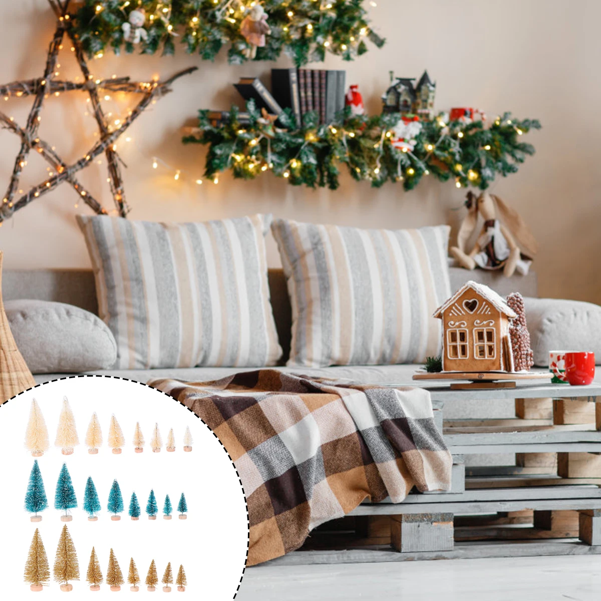 

24pcs Decoration Mini Ornament Home Scene Layout Prop Diy Christmas Tree Adornment Christmas Adornment Holiday