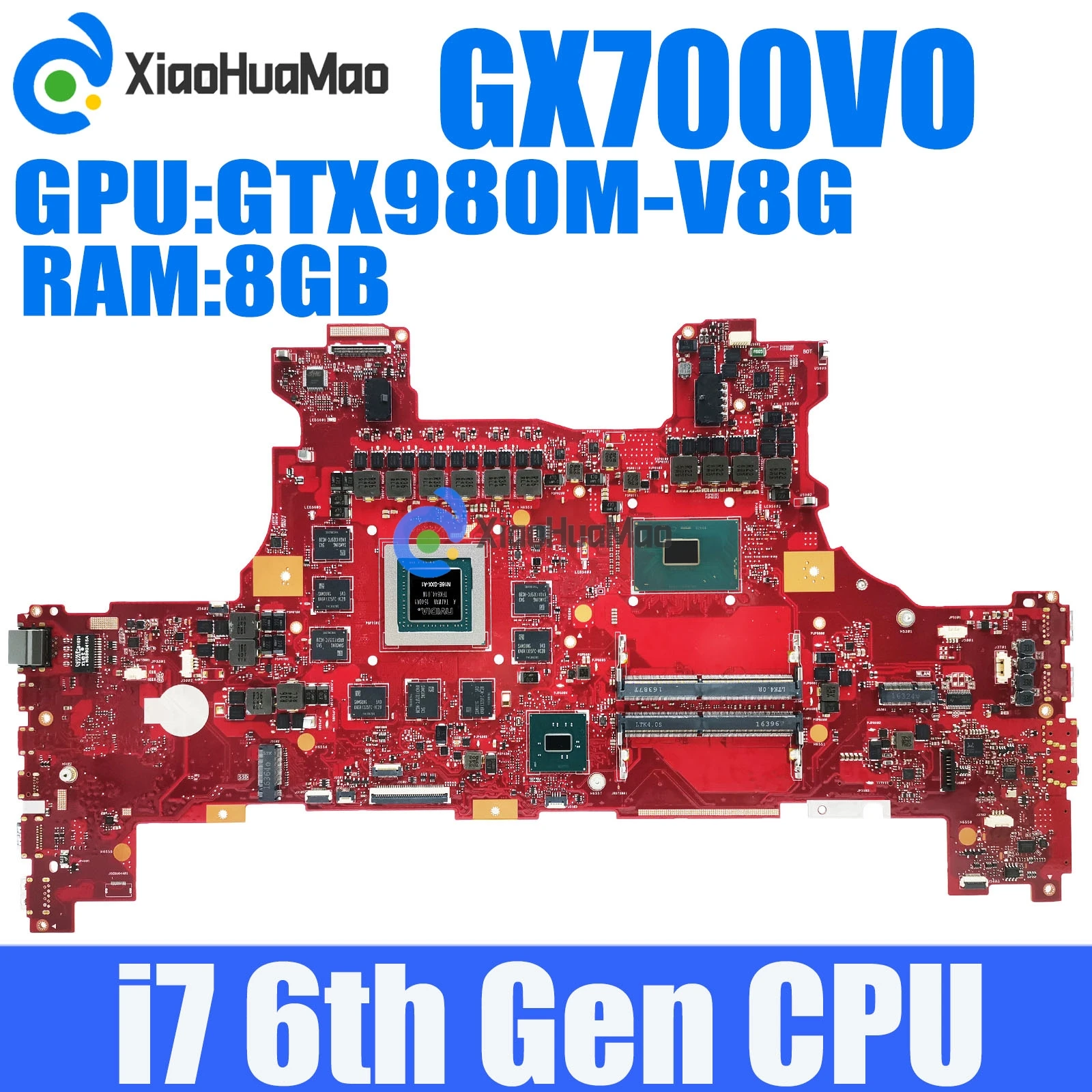 

GX700VO с i7-6820HQ CPU GTX980M-V8G GPU материнская плата для ASUS G701V G701VO GX700VO GX700 GX700V ноутбук системная плата Тест 100% ОК