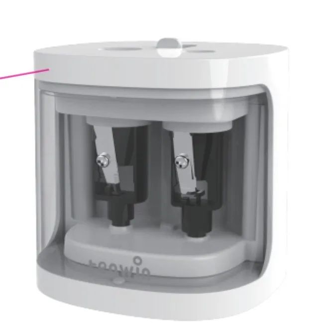 مبراة أقلام كهربائية أوتوماتيكية من Tewin، مبراة أقلام رصاص آمنة متعددة الأغراض بفتحة مزدوجة، مثالية للأطفال #6