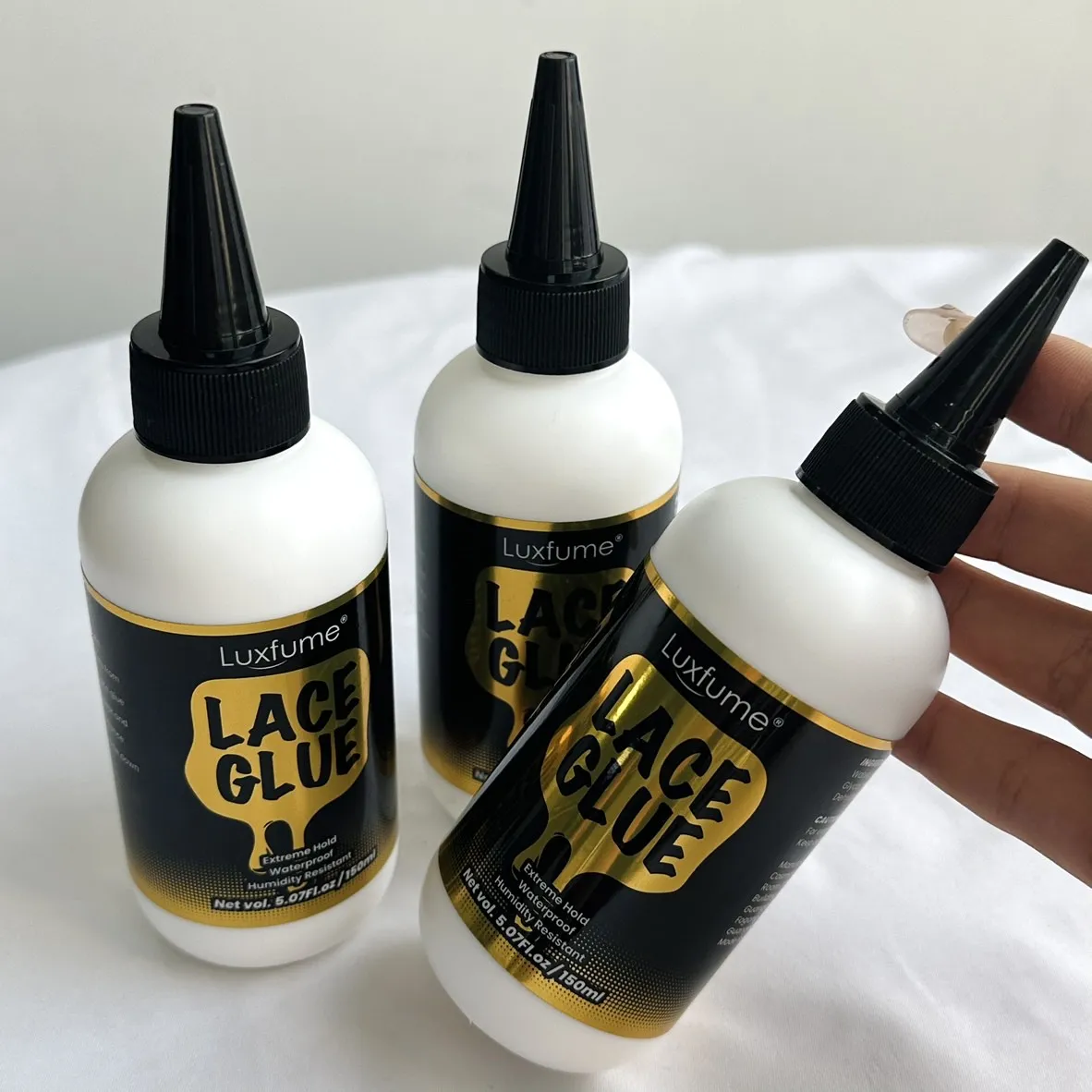 1/3/5/10 قطعة 150 مللي مجموعة تركيب شعر مستعار الغراء شعر مستعار لصقها مواد لاصقة قوية للتحكم في الحواف الأمامية المقاومة للماء للشعر المستعار الدانتيل