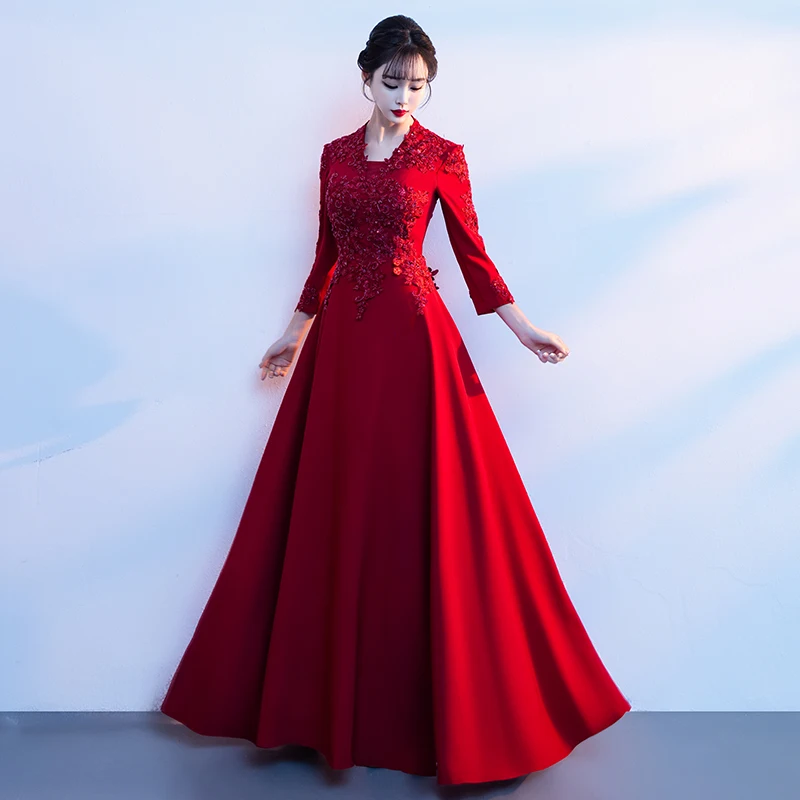 

Свадебное платье больших размеров, стройнящее, скрывающее живот, осенне-зимнее, класса люкс, вечернее платье-юбка