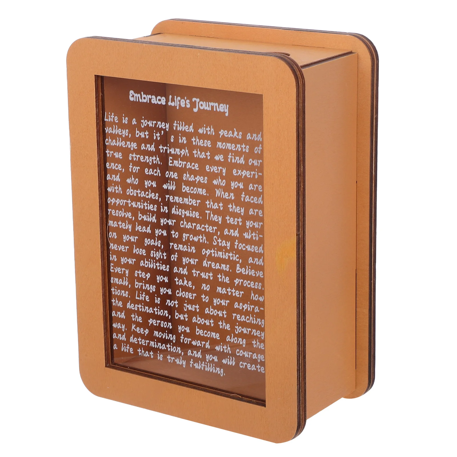 Transparent Wooden Saving Box Clear Acrylic Money Bank For Coin Storage Adults Motivational Cash Container Decorative