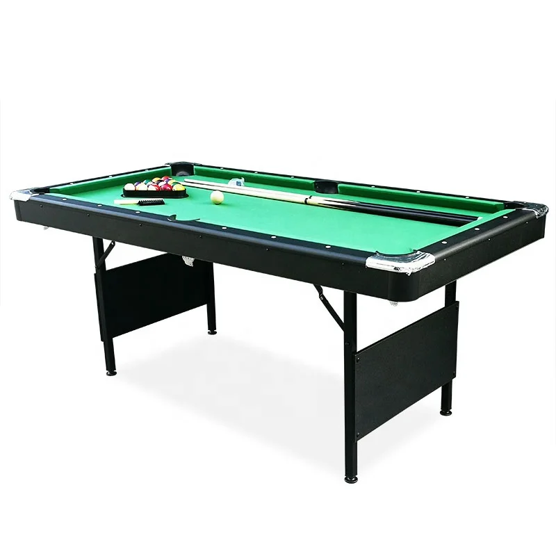 6 Voet Biljart Pooltafel Draagbare Opvouwbare Poten Snooker Pooltafel Met Standaard Accessoires