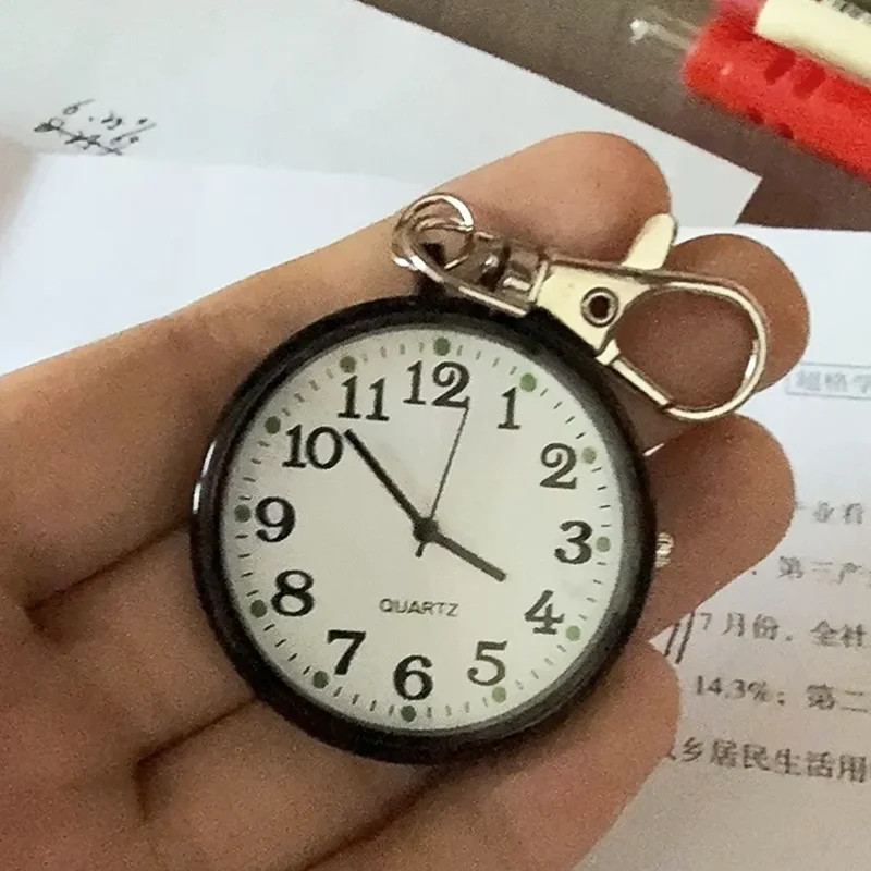 

Унисекс изысканные карманные часы-брелок, портативные, светящиеся в темноте, с крупными цифрами для легкого чтения, минималистичные часы