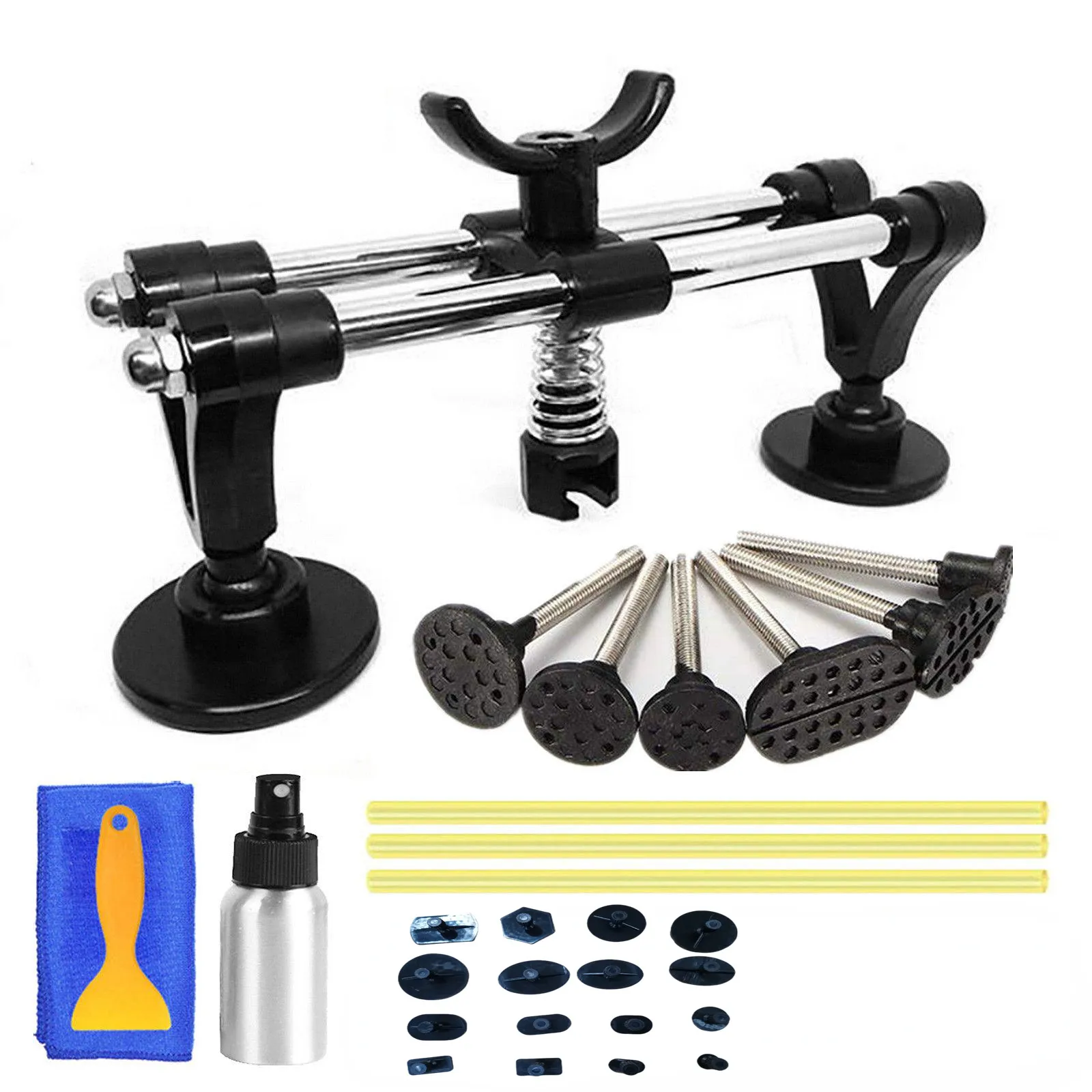 Car Dent Repair Tool Set T-type Puller Paint-free Repair Motorcycle Body Sheet Metal Dent Repair Kit Portable Tool