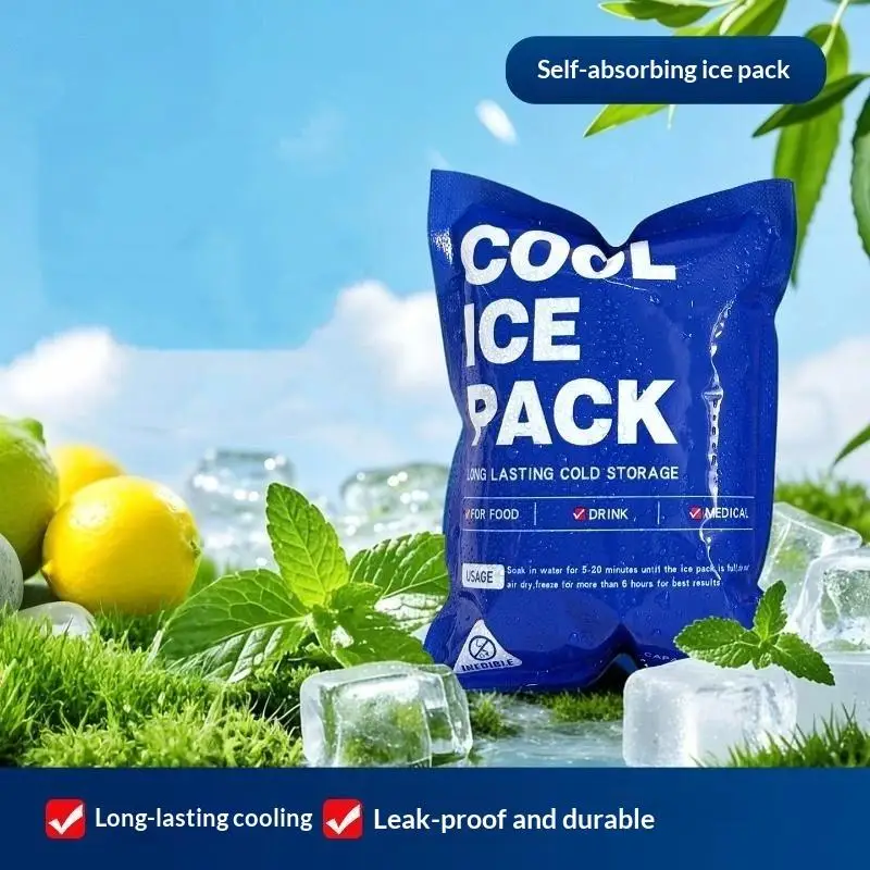 Reusable Ice Packs Non-Toxic 24H Long Cooling Sheets for Lunch Bag Family Road Trip Food Preservation