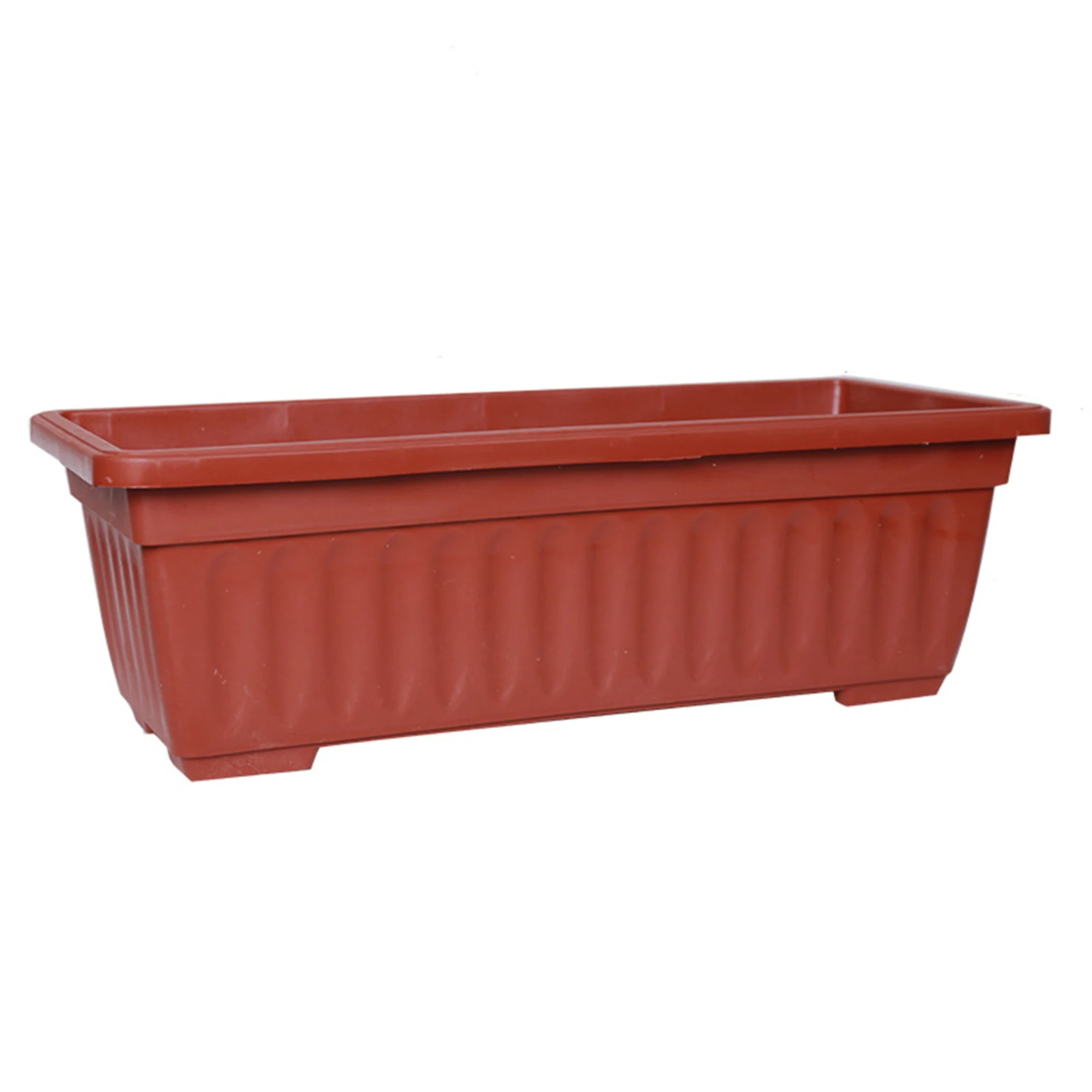 

6PCS Plastic Flower Planters Boxes Rectangle Planters Box with Drainage Holes for Indoor Outdoor Garden