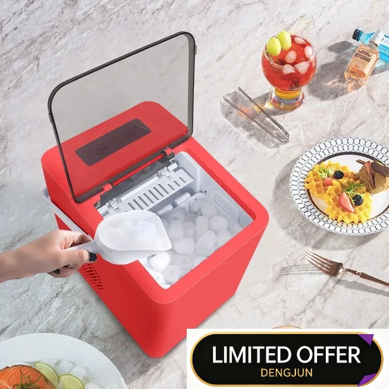 Household Compact Ice Making Machine 6 Mins Fast Ice Dual Ice Size Self-cleaning
