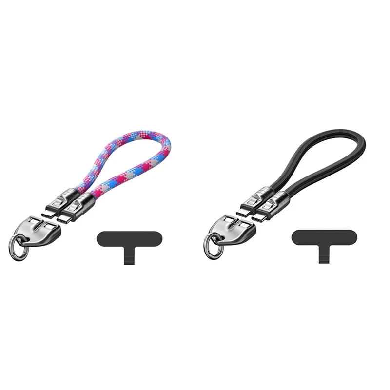 2 في 1 240 واط Pd3.1 كابل بيانات الهاتف المحمول الحبل نوع C إلى نوع C سلك شحن سريع