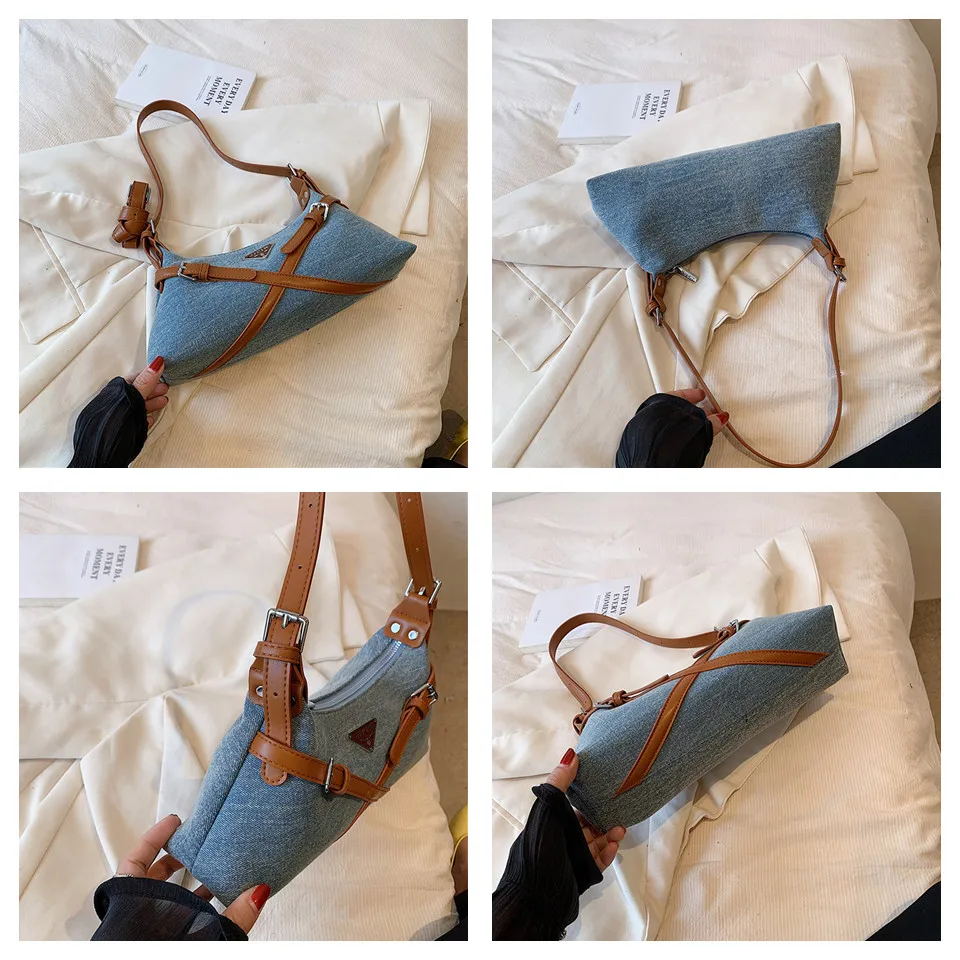 Denim Cloth Women Large Shoulder Bags Female Crossbody Bag Top-Handle Messenger Bags High Quality Vintage Totes Casual Handbags