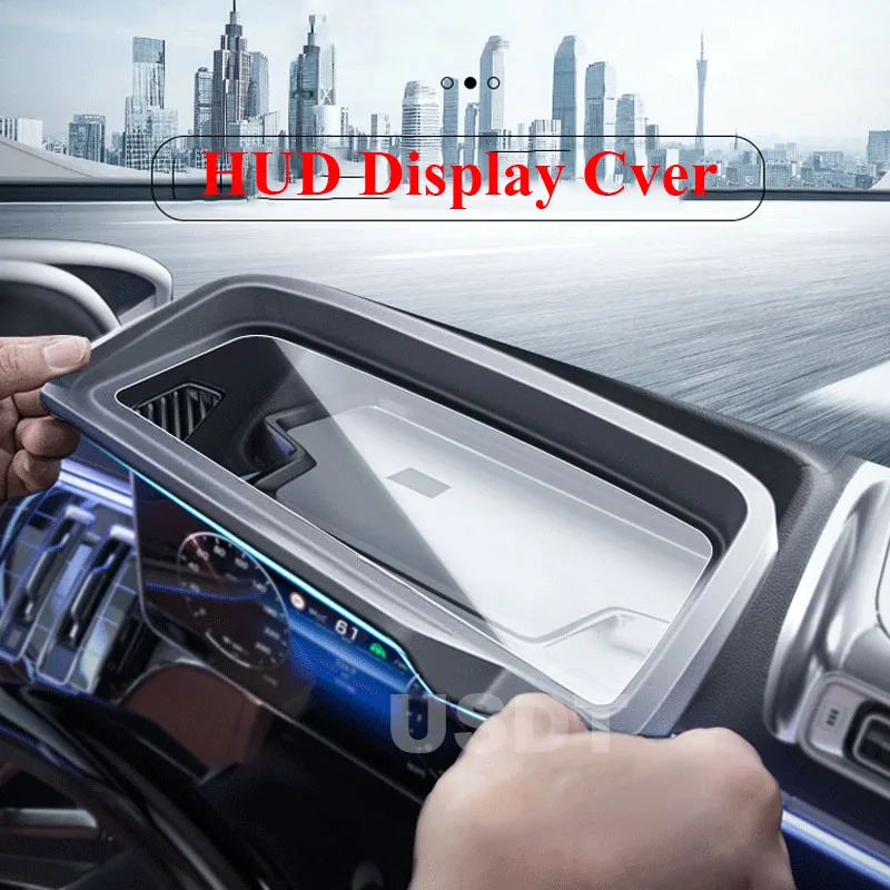 Car HUD Display Cover For Mercedes Benz W223 S Class S400 S450 S550 2021 2022 2023 2024 Auto Head Up Display Screen Protect Mat