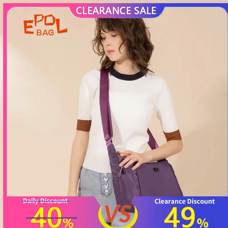 

Epol Shoulder Bags Women 2025 Trend Canvas Large Crossbody Bags Nylon Fashion Casual Sports Travel Female High End Bag 2786-03