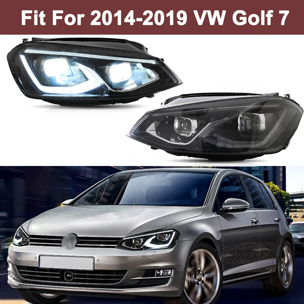

Facelift Head Lamp Fit For 2014-2019 VW Golf 7 LED Car Headlight Modification Daytime Running Light Left Right