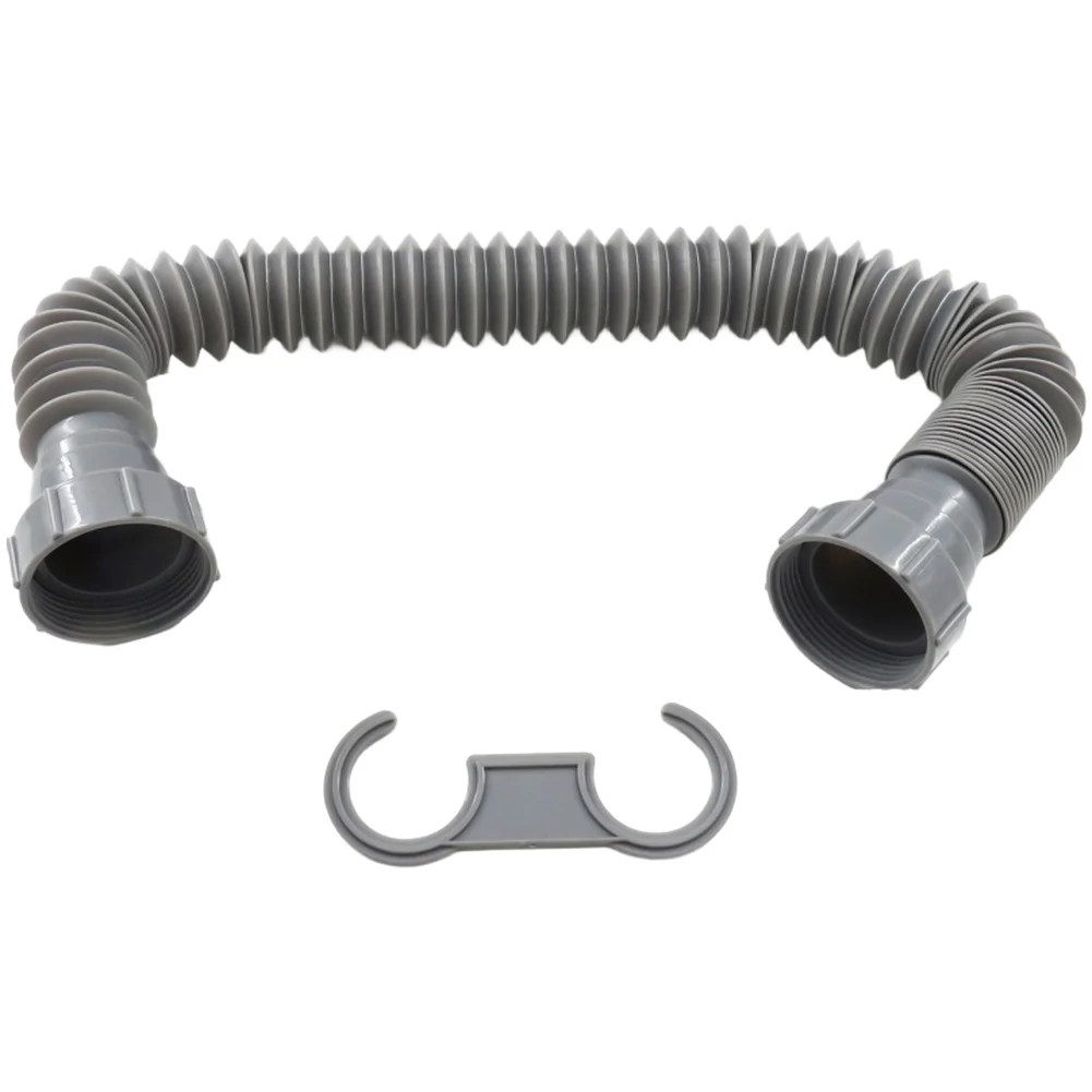 

80cm Dual-End Kitchen Sink Drain Pipe 45mm Plastic Modern Basin Drainage Tube For Kitchen Bathroom Wash Basin Sewer Drainer