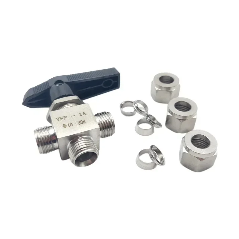 L-shaped switching valve 3681012, imitation panel of YFP-1A three-way ball valve with ferrule.（5PCS）