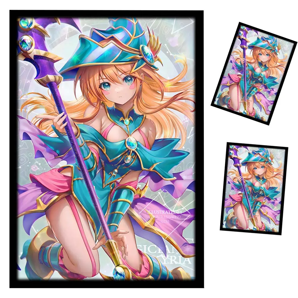 63x90mm 50PCS Illustrazione laser Buste per carte anime Buste per carte collezionabili Protezione per carte giapponesi per carte da gioco YGO