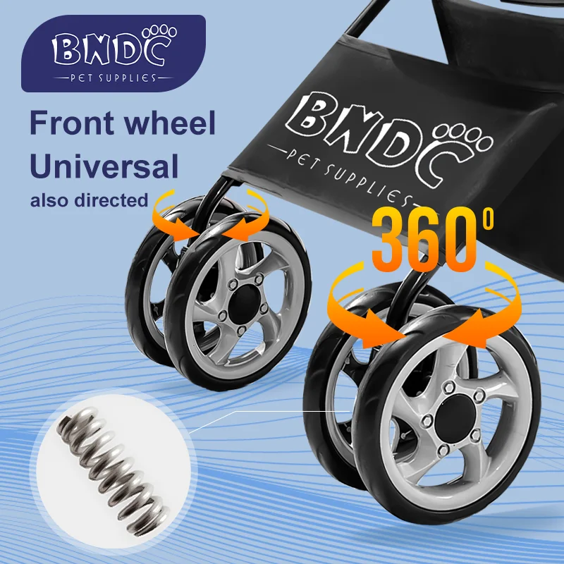 

Manufacture Wholesale Pet Stroller With Storage Basket And Cup Holder, Stroller Suitable For Small And Medium-Sized Pets