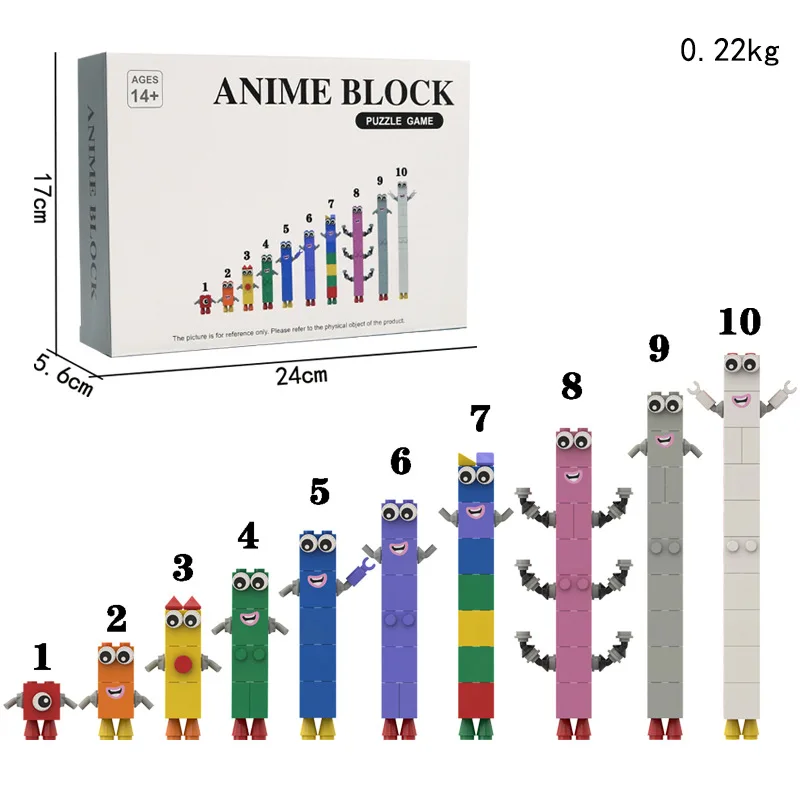 Children's Lego Toys Digital Block Building Block Figurine Models 1-10 Digital Party Game Dolls with Transformable Cards