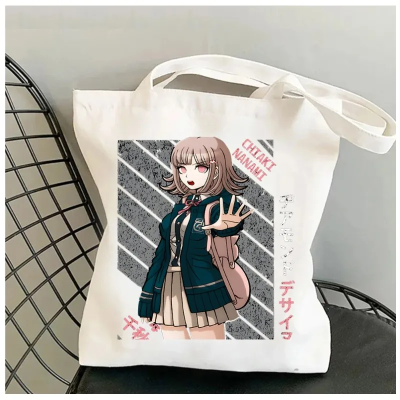 Chiaki Nanami Super Danganronpa Women Shoulder Bags Kawaii Shopper Shopping Canvas Bag Casual Shoulder Bag Fashion Girl Handbags